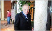 Larry King talk show host snapped by Marion within the 'lobby' of the Wynn Hotel Las Vegas...